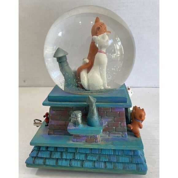 Disney Aristocats 40th Anniversary Music Box Snow globe Lights Up tested Holiday - Picture 6 of 16